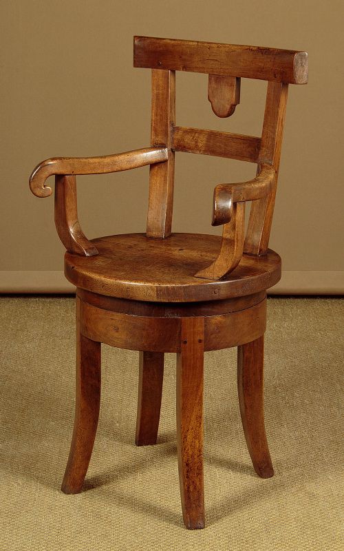 Walnut Revolving Desk Chair C.1870
