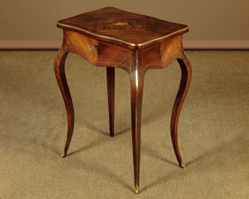 Marquetry Inlaid Jewellery Box Dressing Table C.1890