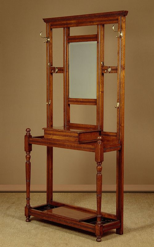 Edwardian Oak Hall Stand C.1910