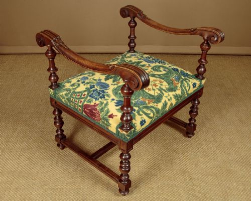 Walnut Dressing Stool C.1900