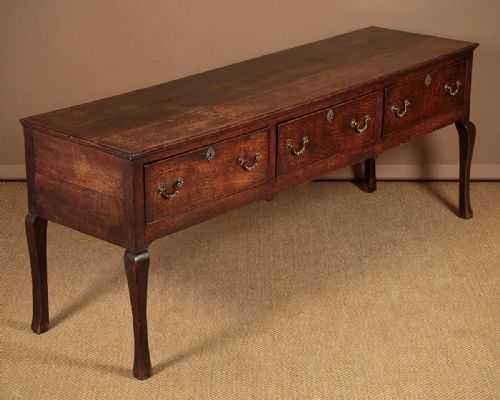 George III Oak Open Dresser Base C.1800