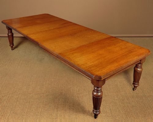 Twelve Seater Extending Oak Dining Table C.1880
