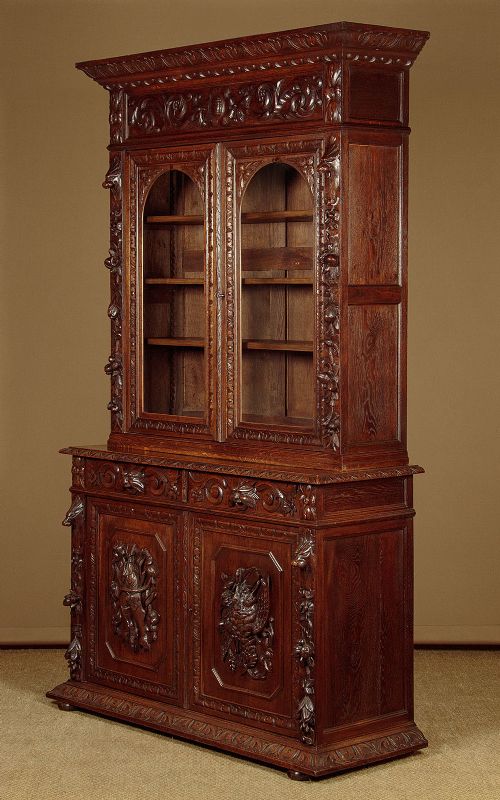 Carved Oak Bookcase C.1890
