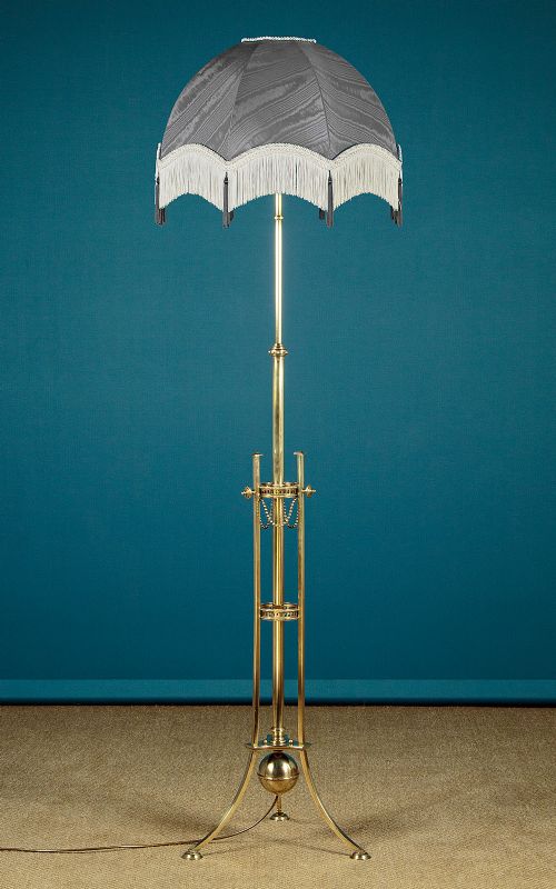 Adjustable Brass Standard Lamp C.1910