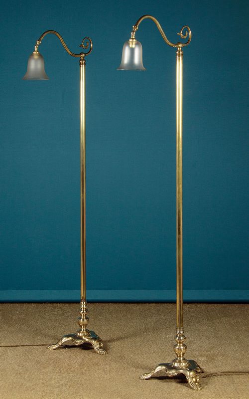 Pair of Brass Floor Lamps C.1920
