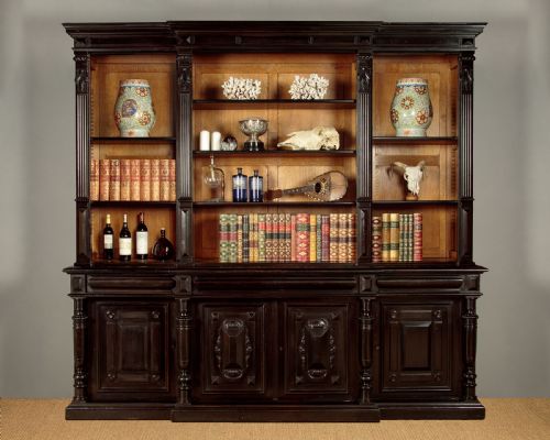 Large Ebonised Bookcase C.1880