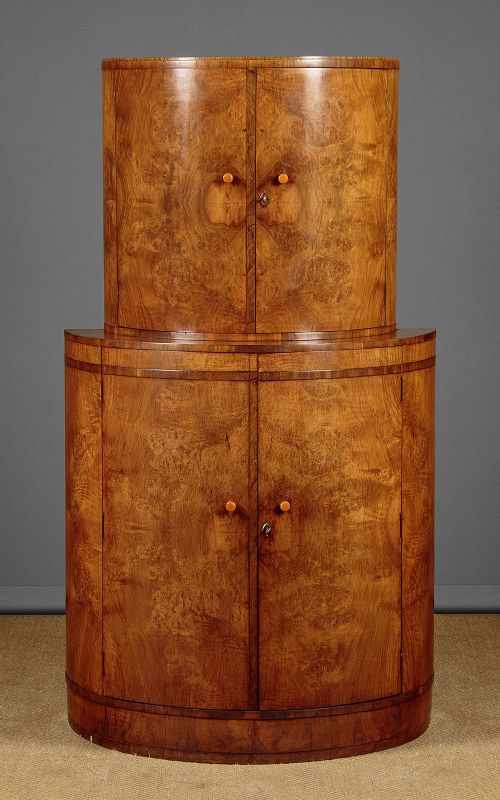 Narrow Art Deco Drinks Cabinet C.1930
