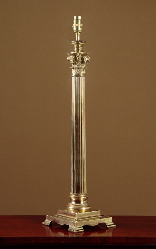 Brass Corinthian Column Table Lamp C.1930