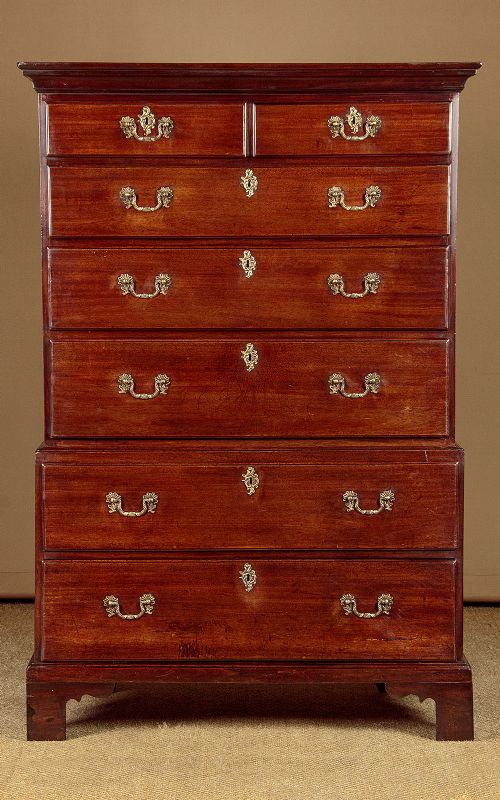 Small George III Mahogany Chest on Chest C.1800