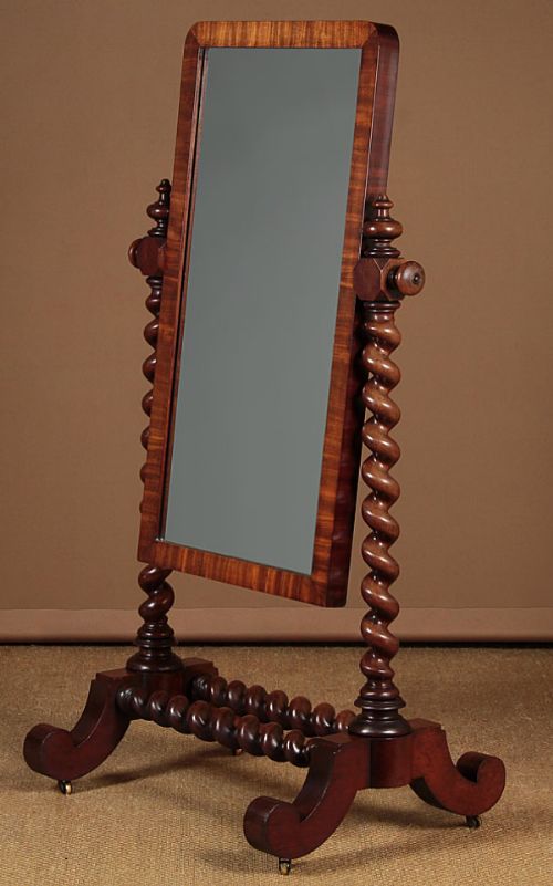 Mahogany Cheval Mirror C.1860.