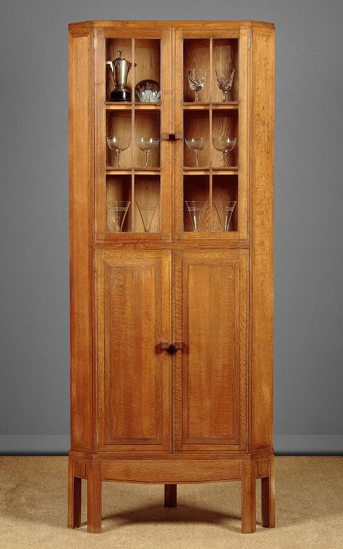 Welsh Oak Corner Cupboard by Brynmawr C.1935