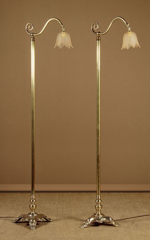 Pair of Brass Floor Lamps C.1920