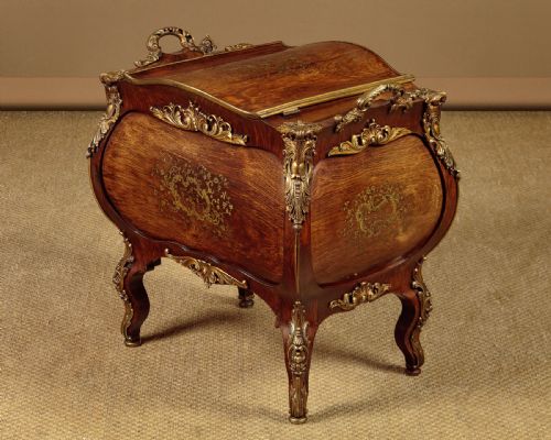 Brass Inlaid Rosewood Cellarette C.1860