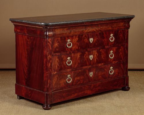 Mahogany & Marble Top Commode C.1860
