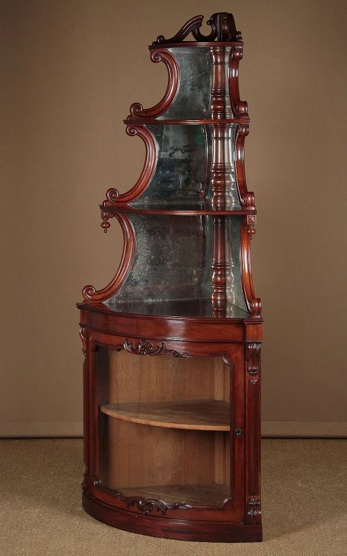 Mahogany Corner Display Cabinet C.1860