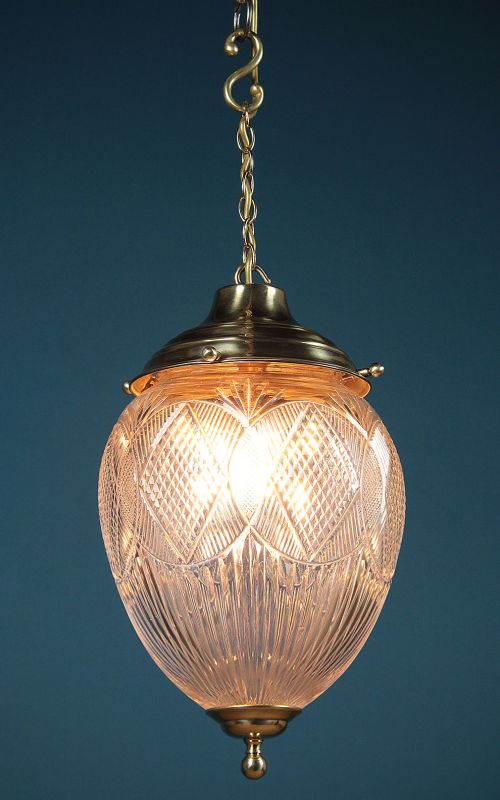Large Cut Glass Porch Lantern C.1930