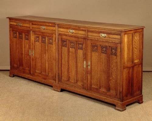 Long Oak Sideboard C.1925