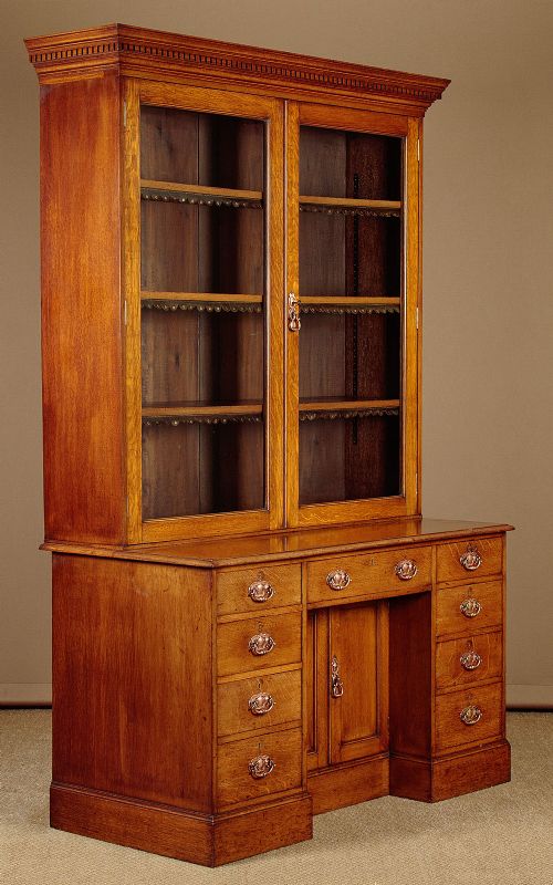Oak Bookcase with Desk C.1910