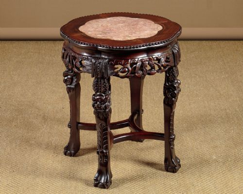 Chinese Marble Top Side Table C.1890