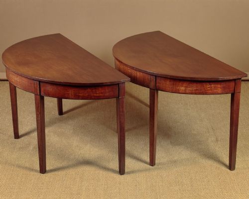 Pair of Georgian Demi Lune Side Tables C.1800