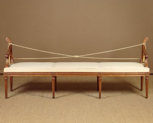 Long Walnut Window Seat C.1920