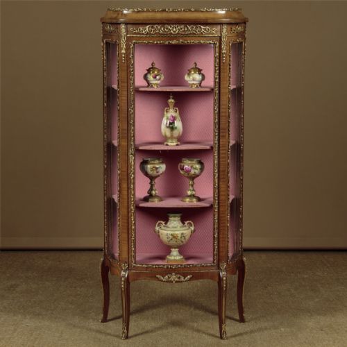 Narrow Brass Mounted Vitrine C.1930