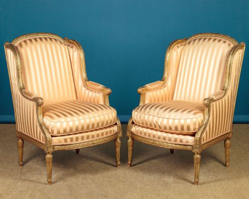 Pair of Gilded Armchairs by Waring & Gillow of Paris C.1920
