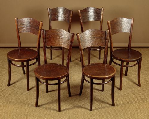 Set of Six Bentwood Chairs by Thonet C.1920