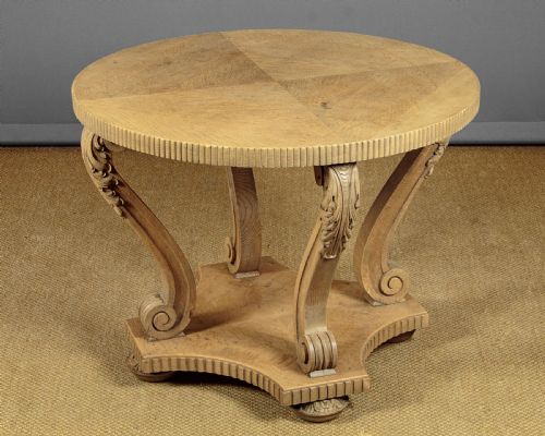 Pale Oak Art Deco Centre Table C.1930