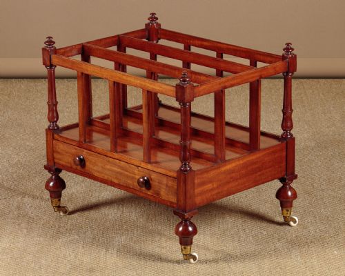 Mahogany Canterbury Magazine Tidy C.1860