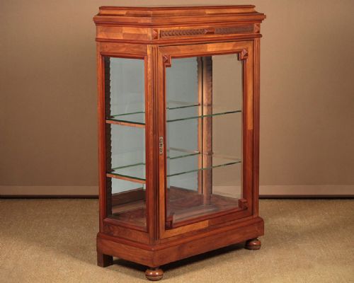 Small Walnut Vitrine C.1900