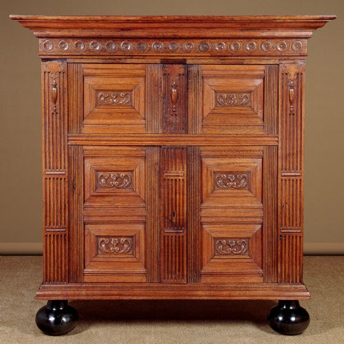 Dutch Carved Oak Cupboard C.1880