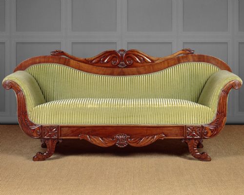 Regency Scroll End Couch C.1830