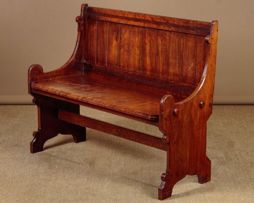 Small Walnut Hall Bench C.1890