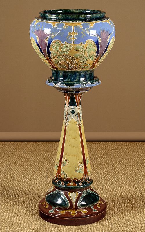 Art Nouveau Jardiniere & Stand by Royal Doulton C.1905