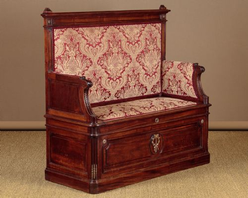 Walnut Box Settle C.1910
