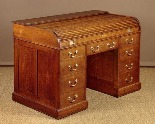 Oak Roll Top Desk C.1910