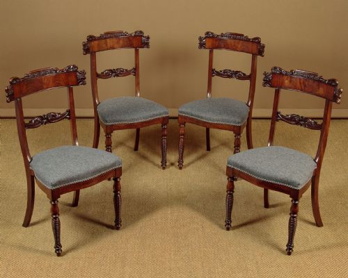 Set of Four Regency Mahogany Dining Chairs C.1830