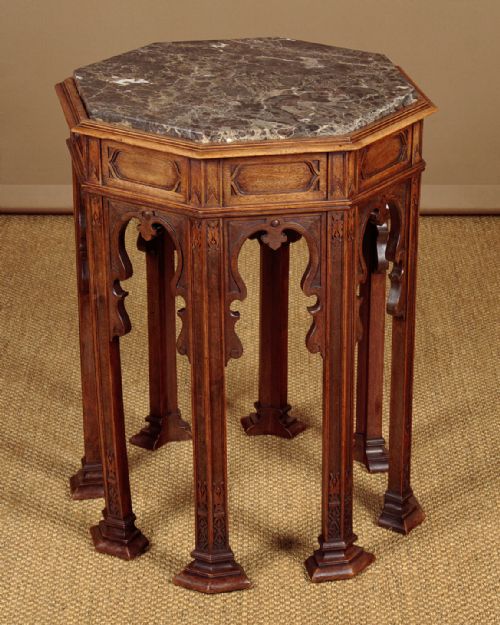 Octagonal Marble Top Wine Table C.1910