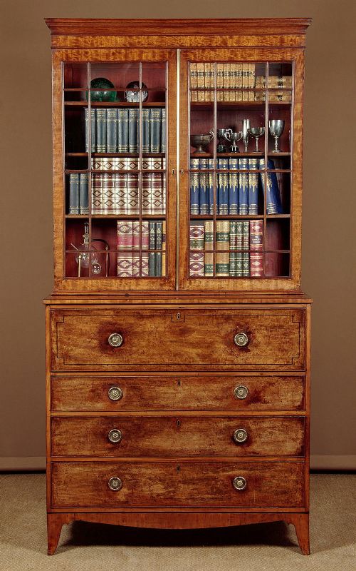 Regency Mahogany Secretaire Bookcase C.1830