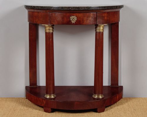 Bow Front Marble Top Console Table C.1820
