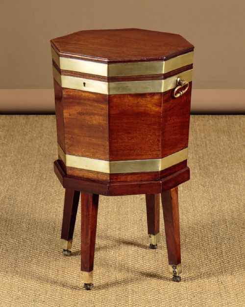 Georgian Brass Bound Mahogany Cellarette C.1800