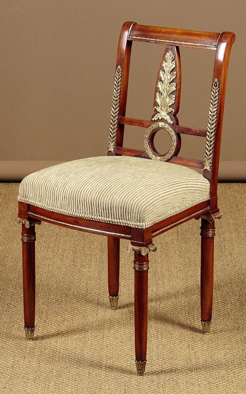 French Empire Brass Mounted Chair C.1820