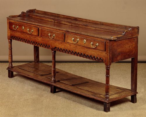 Oak Potboard Dresser Base C.1780