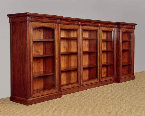 Long Walnut Bookcase C.1905