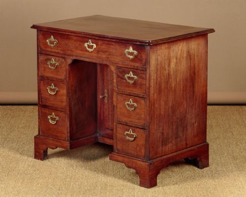 Small Georgian Mahogany Kneehole Desk C.1750