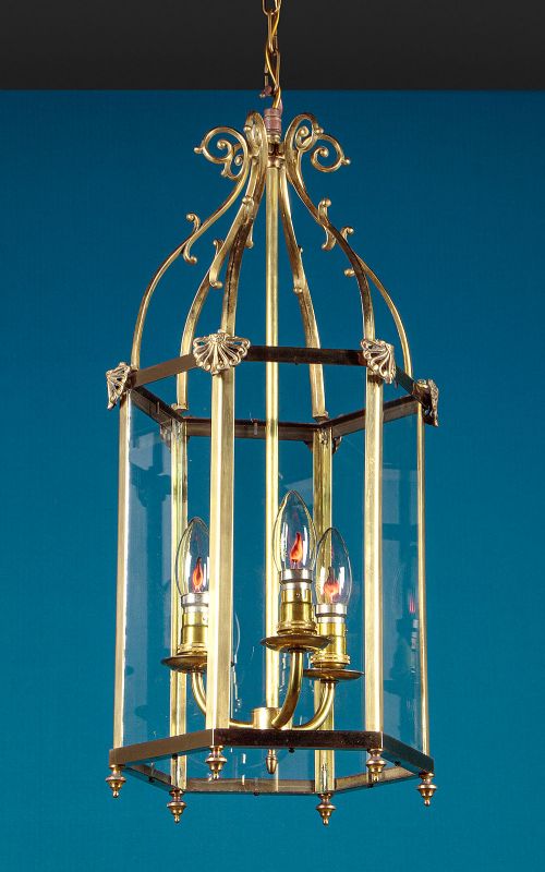Brass Hanging Light C.1930