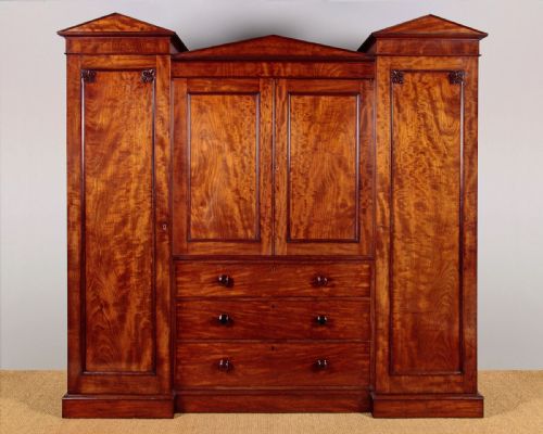 Large William IV Mahogany Combination Wardrobe C.1835