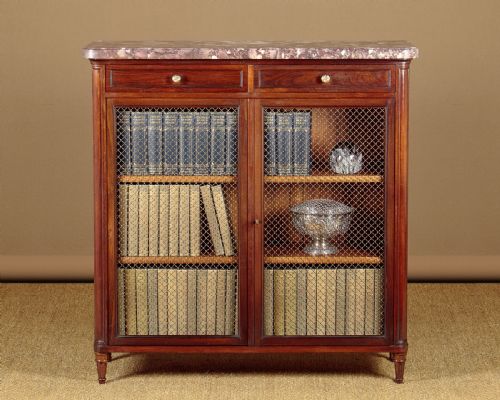 Small Marble Top Bookcase C.1930
