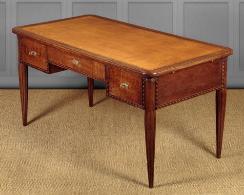 Art Deco Oak Bureau Plat C.1930